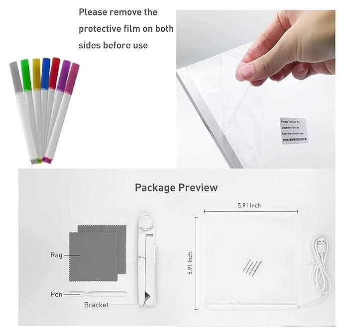 Acrylic LED Writing Board – Neon 3D Light Message Pad for Kids & Adults