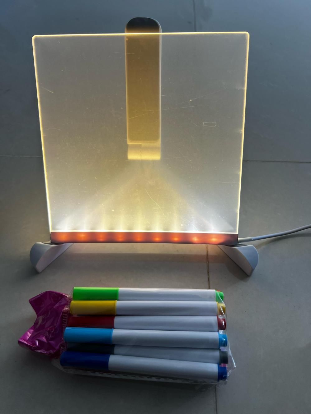 Acrylic LED Writing Board – Neon 3D Light Message Pad for Kids & Adults
