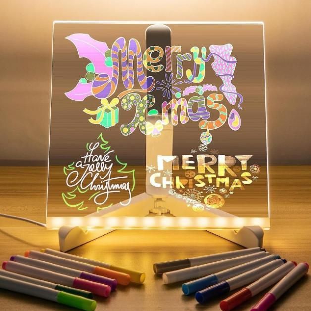Acrylic LED Writing Board – Neon 3D Light Message Pad for Kids & Adults