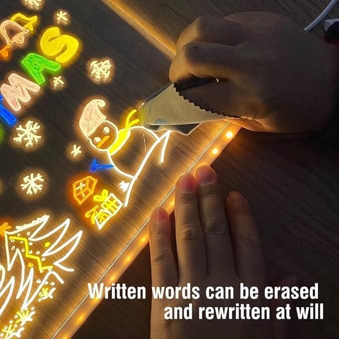 Acrylic LED Writing Board – Neon 3D Light Message Pad for Kids & Adults